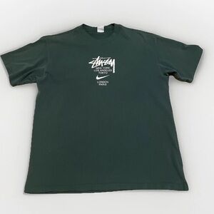Nike x Stussy International T-Shirt Tee Graphic Print Forest Green Men’s Medium